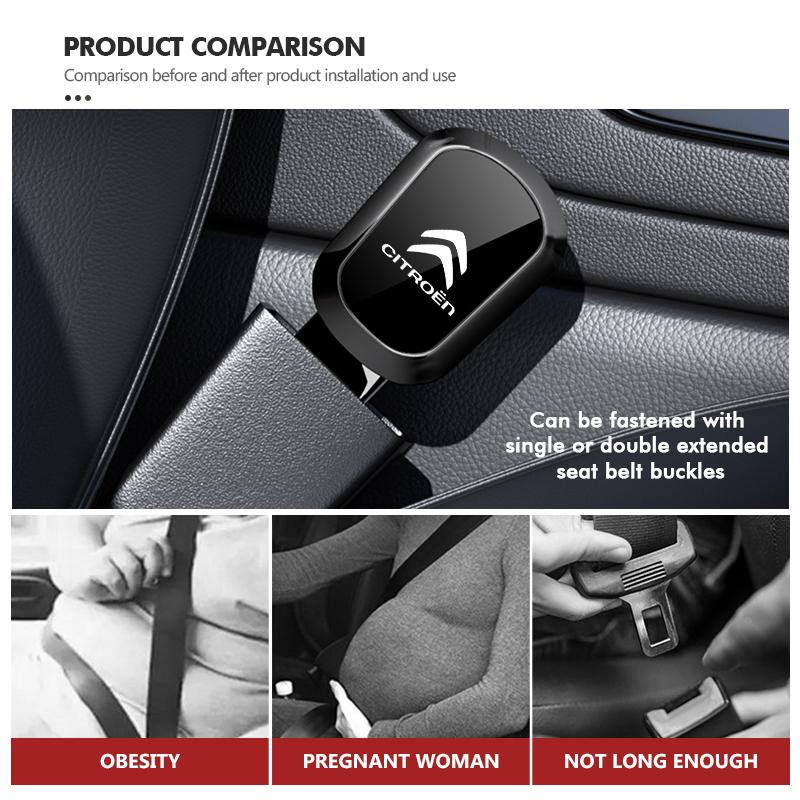 Car Seat Belt Clip Extension Safety Lock Buckle Plug Extender For Citroen C5 C1 C2 C6 C4L DS3 DS4 DS5 C-Elysee Grand Berlingo