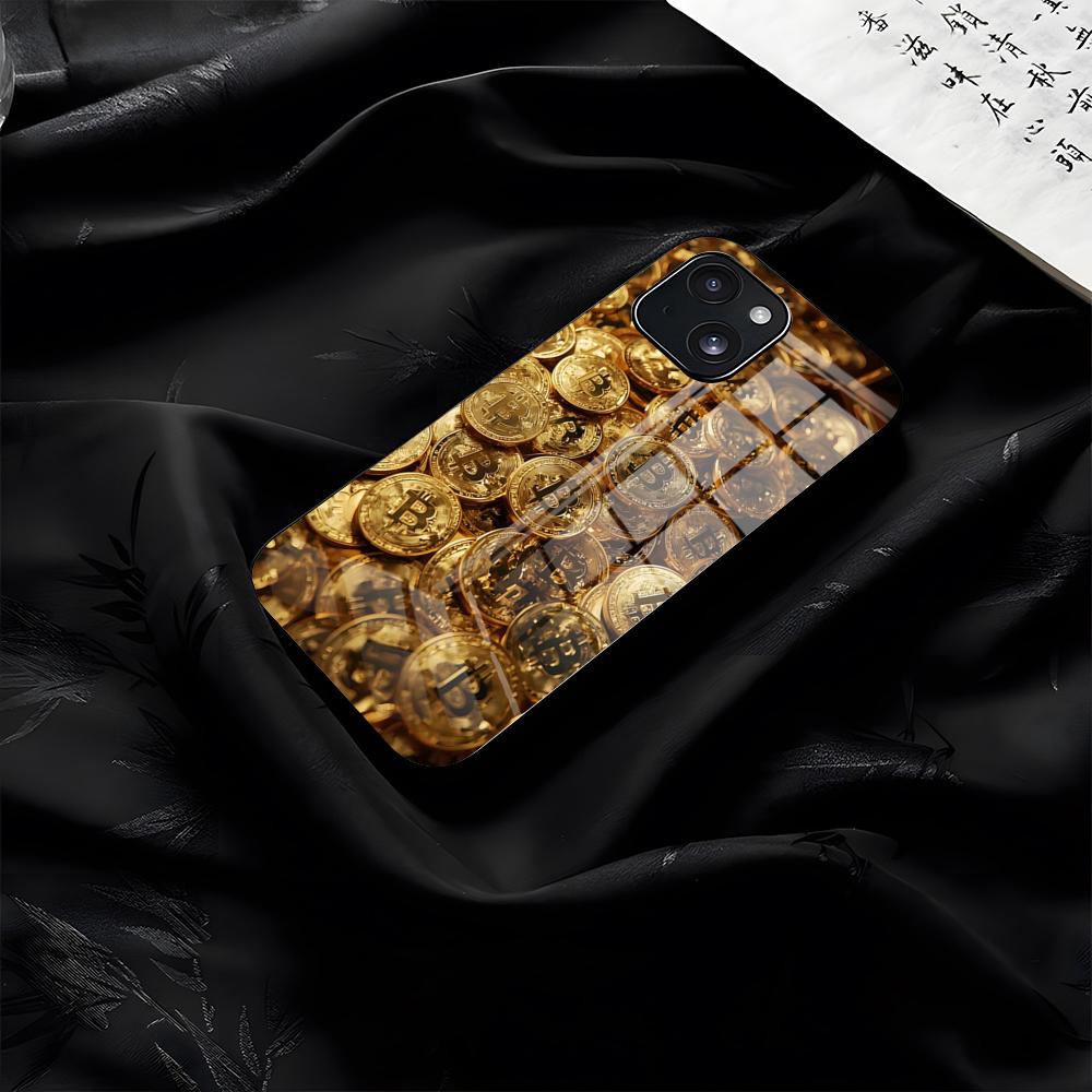 Bitcoin Phone Case For IPhone 17 Pro Max 16 15 14 Pro Max 13 11 Plus Glass Cover
