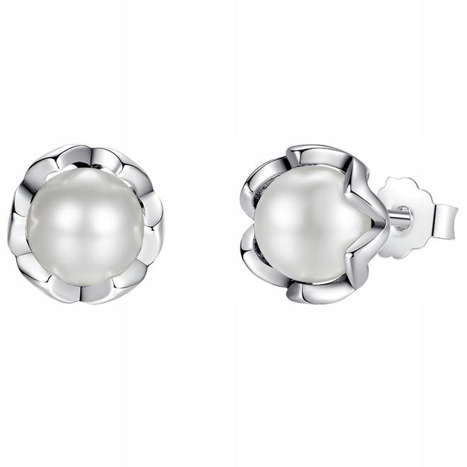 Earrings With A Pearl In A Setting S925 Stud Pearls