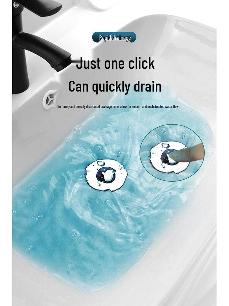 Stainless Steel Pop-up Sink Stopper & Anti-odor Drain Filter