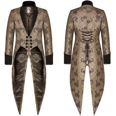 Fashionable Men's Tailcoat Black Woven Satin Wedding Jacquard Coat Elegant Formal Outerwear For Special Occasions Stylish Men’s Jacket