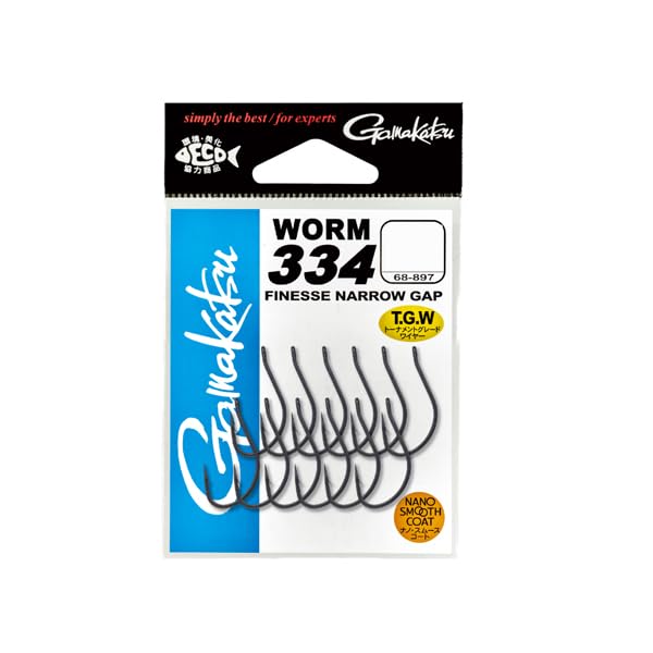Gamakatsu 68-897 Rose TGW Worm 334 (Nano Smooth Coat) #1