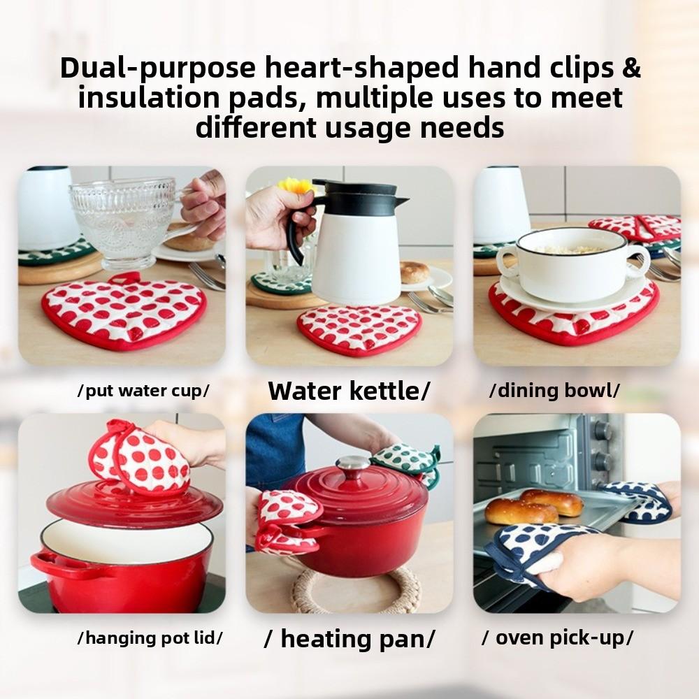 1pcs Double Layer Insulation Pads 2 in 1 Oven Gloves Creative Anti-scalding Gloves  Baking Kitchen