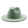 eBay Monochrome Light Board Men's and Women's Hats, Simple Woolen Top Hat, Flat-brimmed Big-edged Jazz Hat.