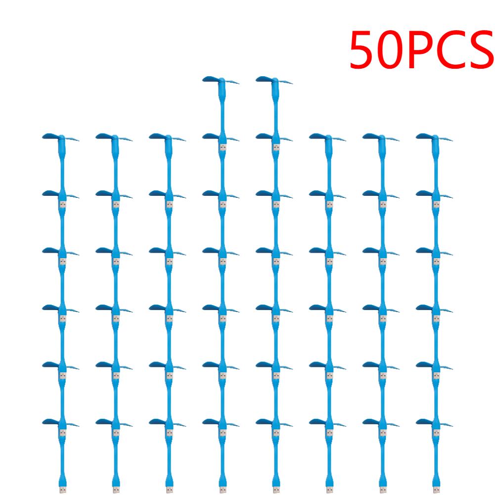 1-50pcs Flexible Portable Mini Fan for Power Bank Notebook Computer Summer Travel Cooling Cooler Mobile Phone USB Gadgets Fans