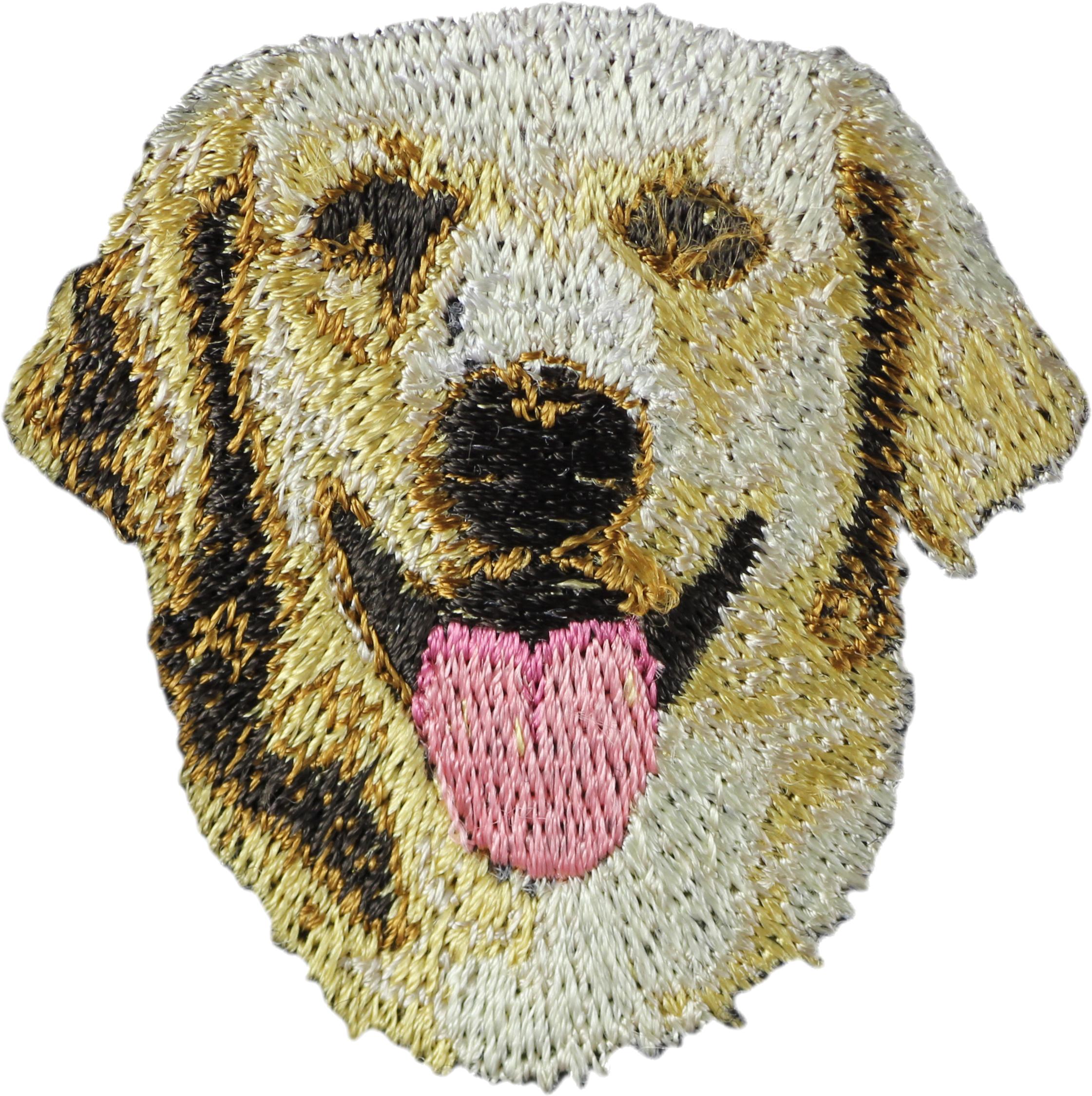 

Golden Retriever - dog-shaped patch, embroidered patch, unique decoration for Art-Dog backpack різнокольорові кольору