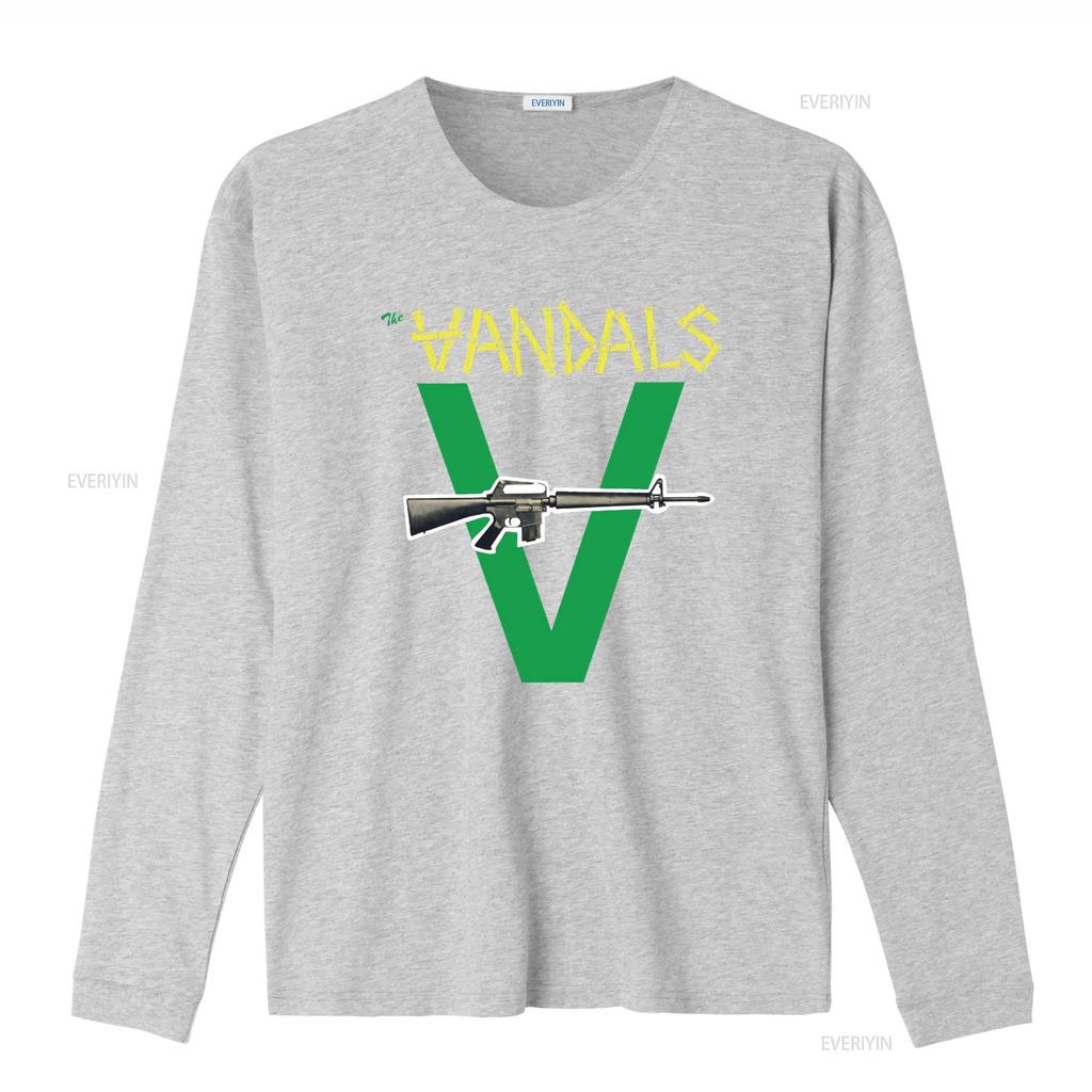 Mens The Vandals Original Logo Green V and Gun Print T Shirt Medium Black vintage Washed streetwear designer clothes