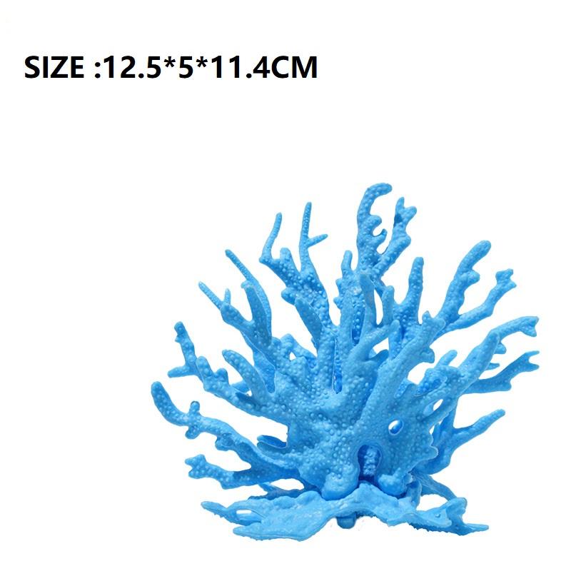 Fake Coral Aquarium Decoration for Aquarium Coral Water Plant Resin Fish Tank Aquascape Simulation ZSP06 синий