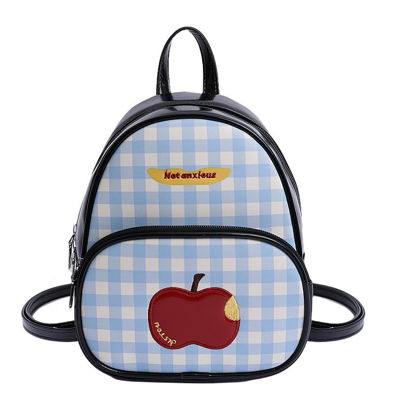 Cute Plaid Backpack Women's New Niche Design Travel Bag College Style School Bag Tide