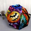 Halloween Stained Pumpkin Bat Round Rug Mat Halloween DecorUmbrella, Portable 3-Fold Compact Umbrella,Christmas Gift ES596