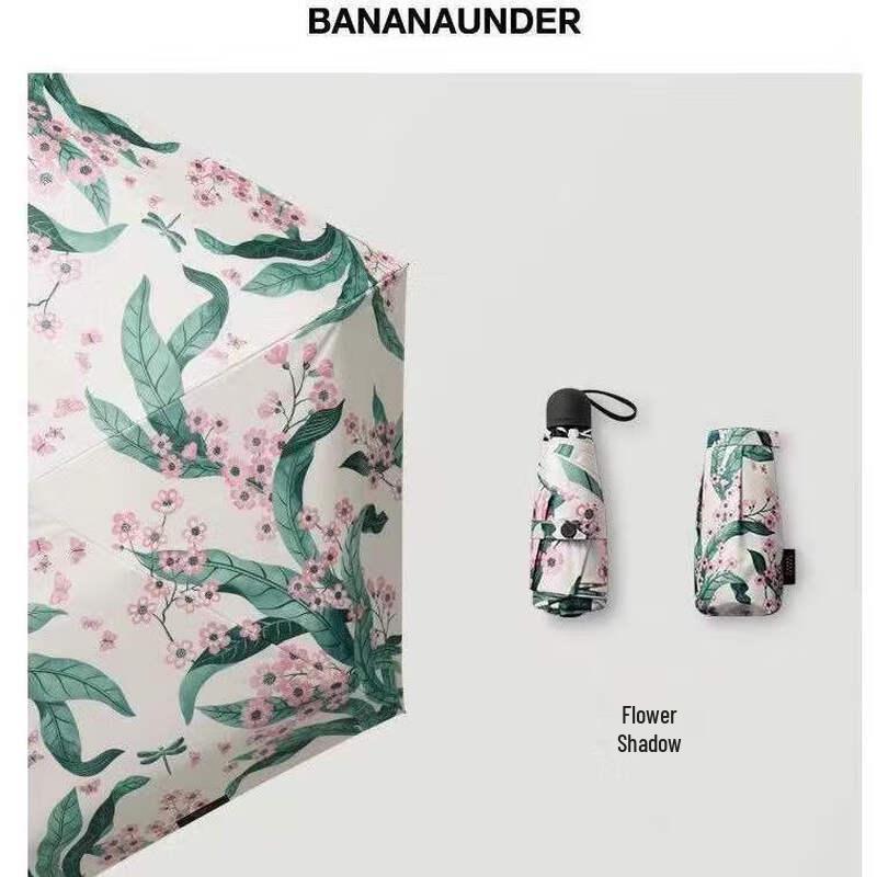 Beneunder Pocket Floral 5-Fold Umbrella & Sun Mask Set