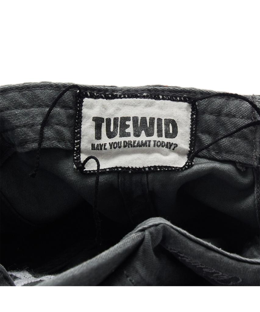 TUEWID Twd Hand Embroidery Wrinkled Ball Cap In Charcoal
