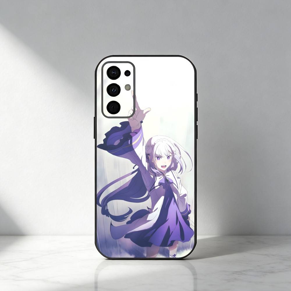 Чехол для телефона E-Emilia из RE-Zero для Samsung S25, S24, S21, S22, S23, S20, Ultra, S26, Plus, Fe, Note, 5G Черный