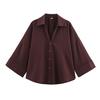 Summer 2025 Women's Slimming Linen Striped Long-Sleeve Shirt