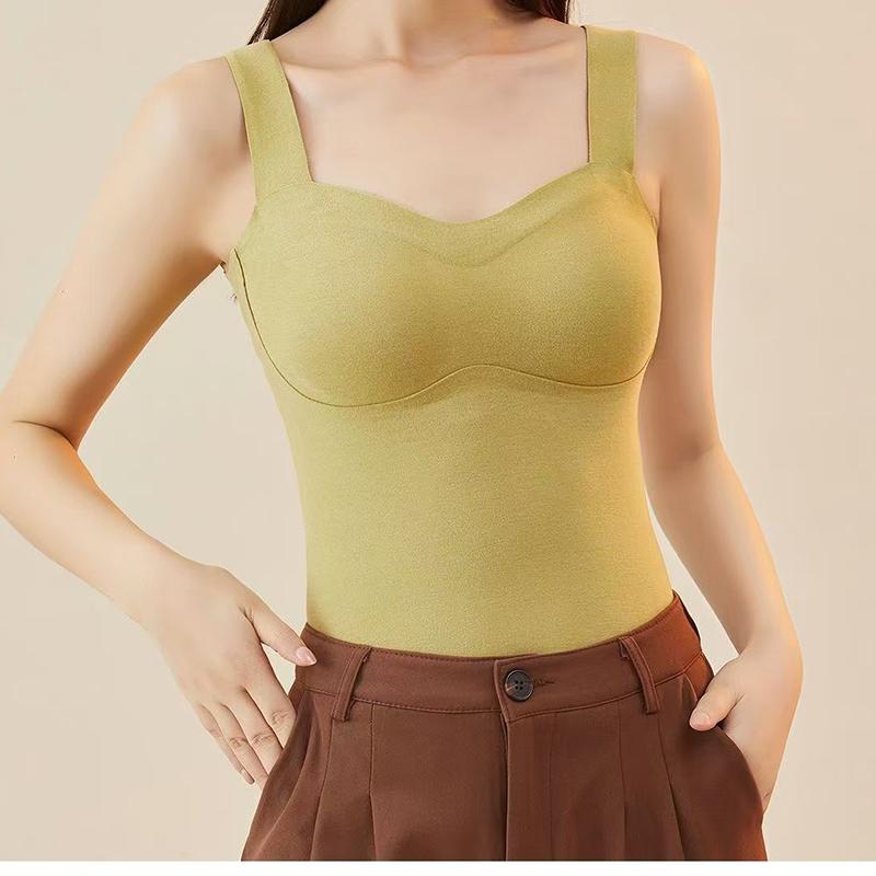 1pcs Woman Thermal Underwear Autumn WinterThermo Lingerie Soft Warm Top Wear Thermo Vest Undershirt With Bra Padded