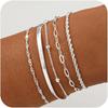 5pcs/Set Fashionable Multi-layer Chain Bracelets for Women Chain Bracelet Set Jewelry Accessories
