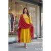 Beautiful Heavy Rayon Designer Kurti Set Women's Anarkali Kurta with Dupatta Set