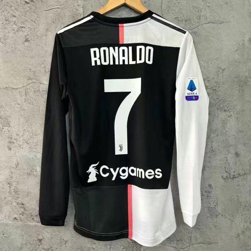 Vintage 1920 Juventus Jersey Home Serie A Champions League No. 7 Long Short-Sleeved Set Football Jersey Fans