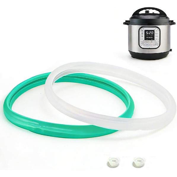 3 Pack Sealing Ring 6 Qt for tant Pot Sealing Rings Replacement for 5/6Qt tant Pot Seal, With 3 Float Valve Caps, Food-grade Silicone tapot Gasket
