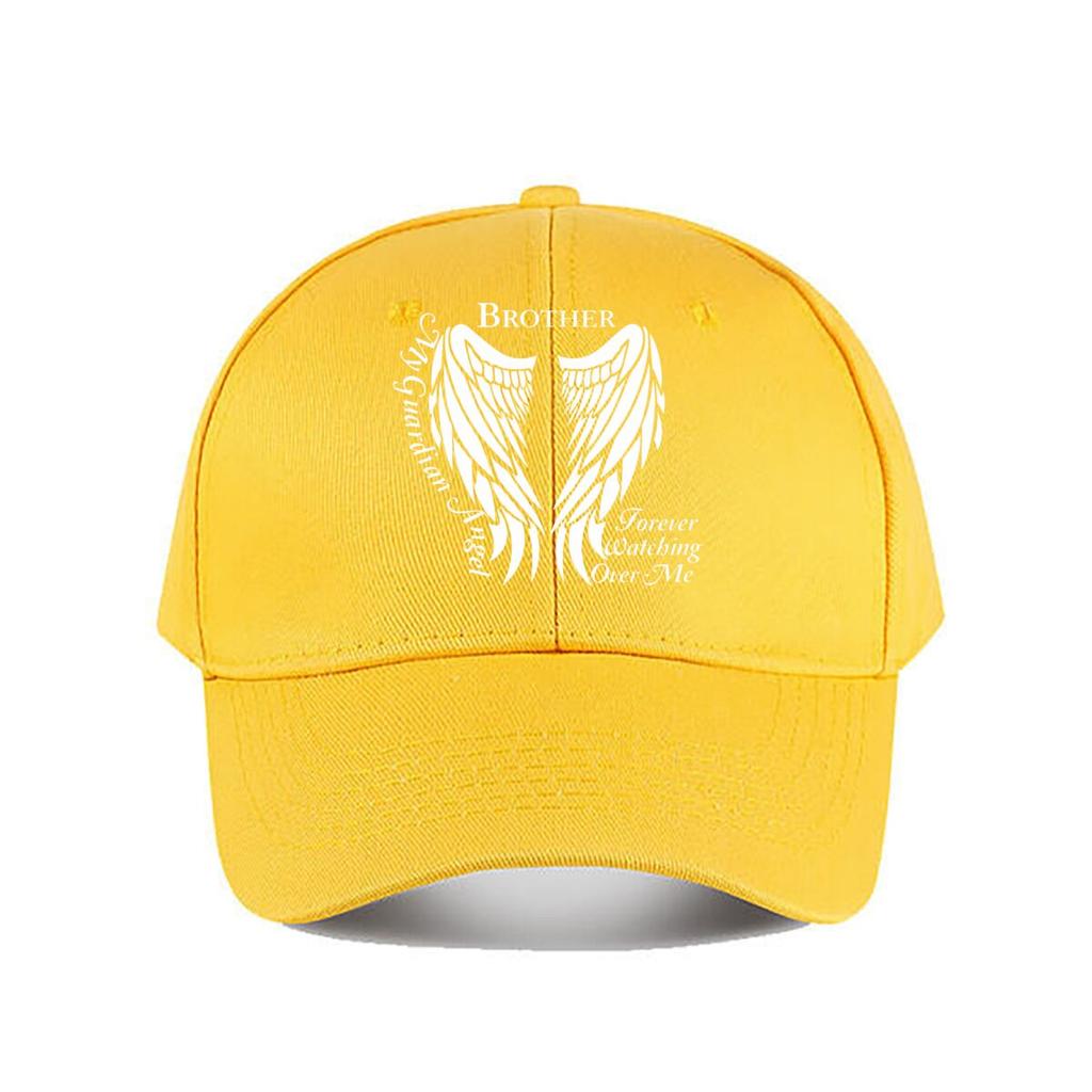Brother Guardian Angel Wings Vinyl Sticker Baseball Cap Fashion Unisex Sunhat Womens Outdoor Sports