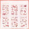 6 Styles  Transparent PET Stickers Scrapbooking Materials DIY Junk Journal Collage Tree Branches and Leaves Decor Stickers