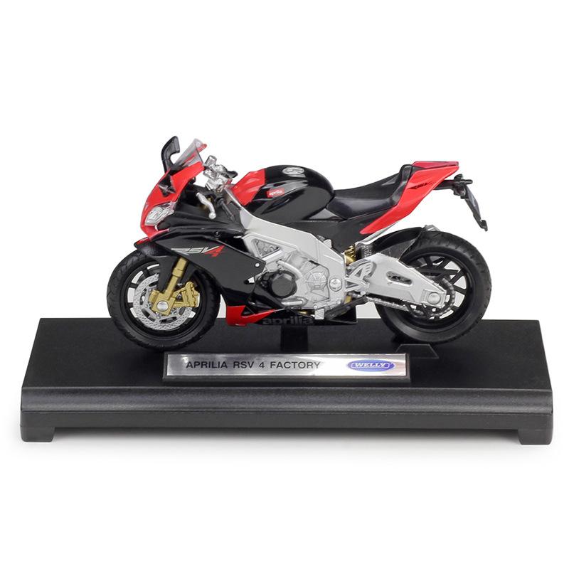Scară 1/18 Welly Aprilia RSV 4 Fabrică Model de motociclete din aliaj Modele de vehicule de jucărie din metal Model de motocicletă Colectie de simulare înaltă Cadouri pentru copii