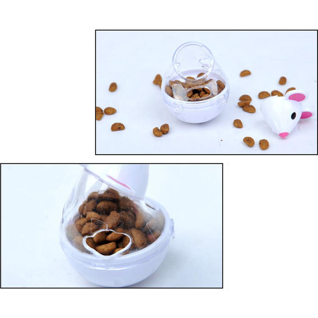 Cat Food Dispenser Leaking Food Tumbler Mouse Toy Kitten Slower Feeder Interactive Cats Treat Feeder Boredom Pet Favor