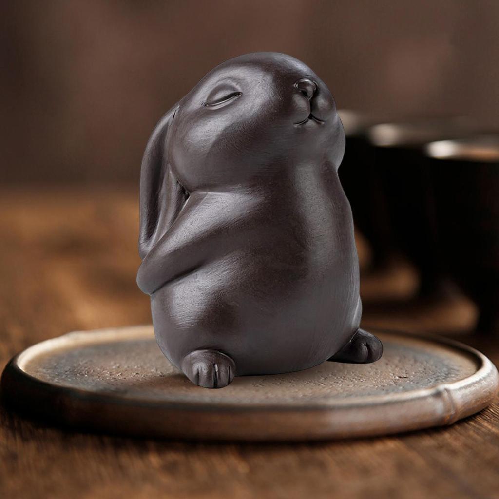 Bunny Statue Tea Table Decor Art Decoration Rabbit Figurine for Office