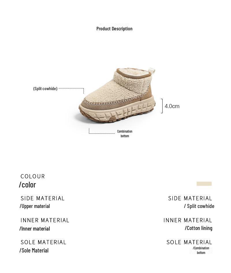 Bottes de neige d'hiver en peluche à tige haute pour femmes 2024: À semelles épaisses, chauds et confortables