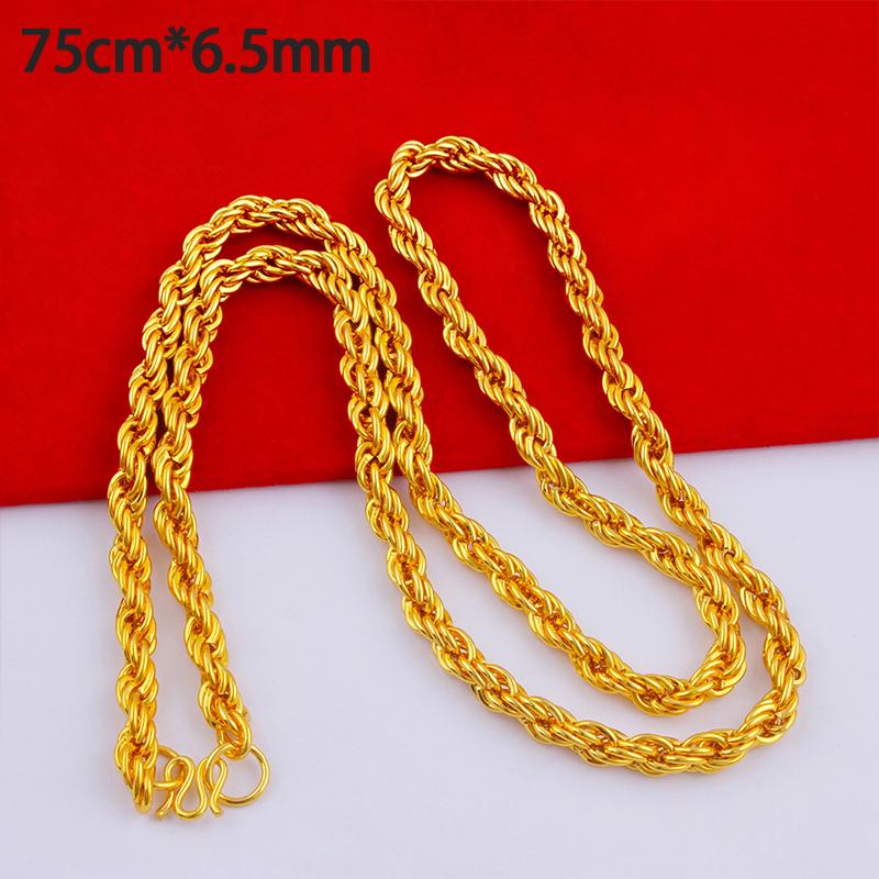 Alloy Gold Plated Necklace for Women  Fashion Imitation Snake Bone Chain Twisted Statement Chain for Evening Party