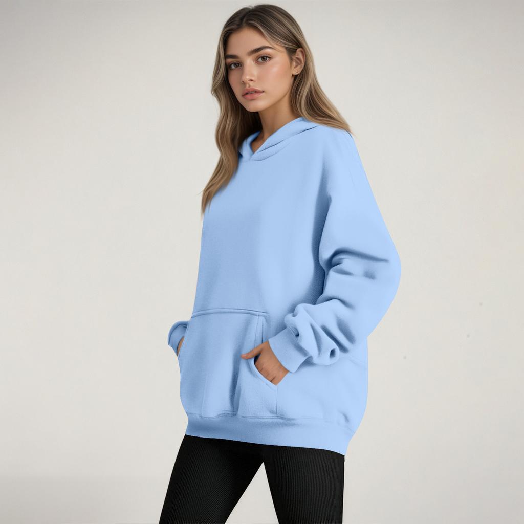 Women's Fashion Women's Lightweight Long Sleeve Pullover With Pockets Hoodie