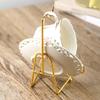 Metal Tea Cup Storage Rack Decorative Saucer Holder Kitchen Cup Organizer  Home Kitchen
