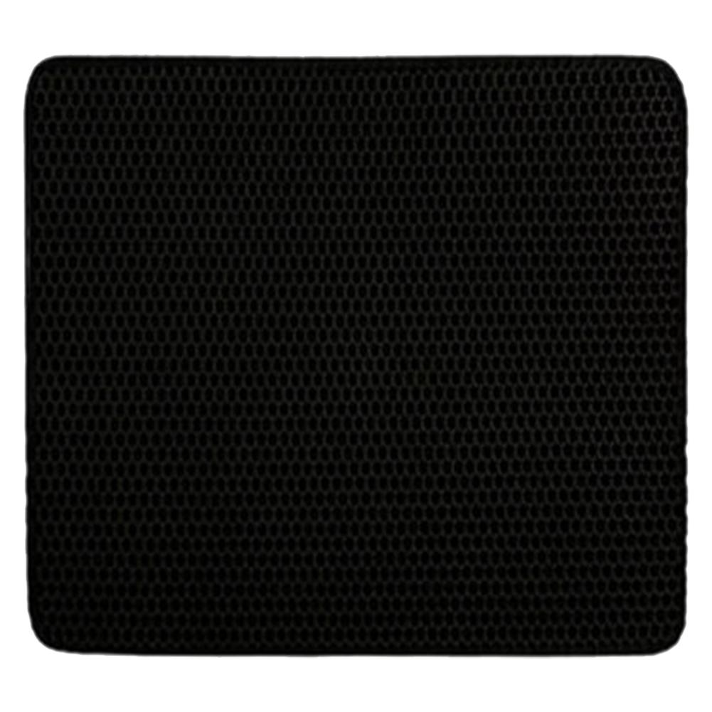 

Double Layer Kitty Litter Honeycomb Mat EVA Urine Proof Kitty Litter Mat Non-Slip Waterproof Washable for Scatter Control S чёрный