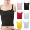 Top Corto a Coste Senza Maniche per Bambine Ragazze con Spalline Sottili Maglietta Intima Monocolore per Danza Sport