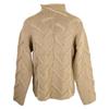 Chanel [Good condition/Domestic Regular Product] 99A P13655V00633 Cable Turtleneck Knit Sweater/ Tops 38 BrownUsed