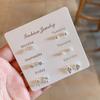 New small fresh one-week stud earrings set 1 pair combination Korean version sweet love bow fairy temperament earrings
