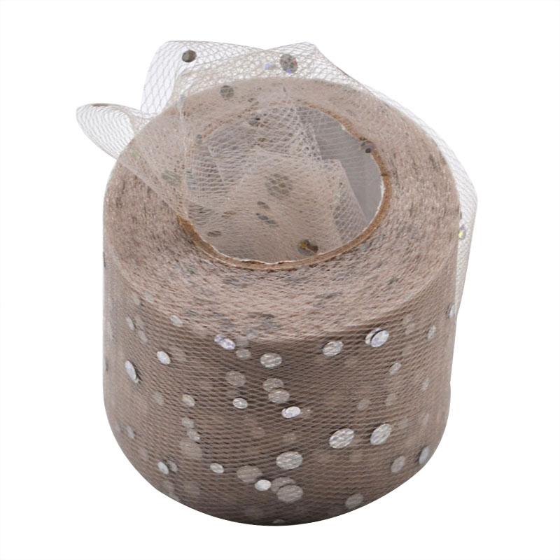 25Yards Baby Shower Glitter Sequin Tulle Roll Fabric Spool Tutu Party Birthday Gift Wedding Decoration Favors Event Supplies