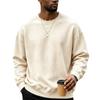 Men's Color Neck Sweatshirt Loose Fit Casual Pullover for Winter