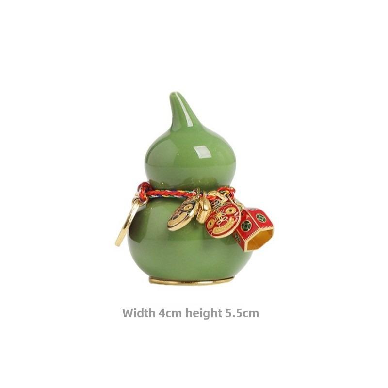 BEPAN Ceramic Peace Gourd Tea Pet Ornament Car Dashboard Decor Small Pendant Fortune Attracting Home Interior Decoration Accessories