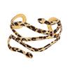 Exquisite Leopard Pattern Snake Bracelet Adjustable Opening Bangle Fashionable Wrist Accessory Unique Accessories
