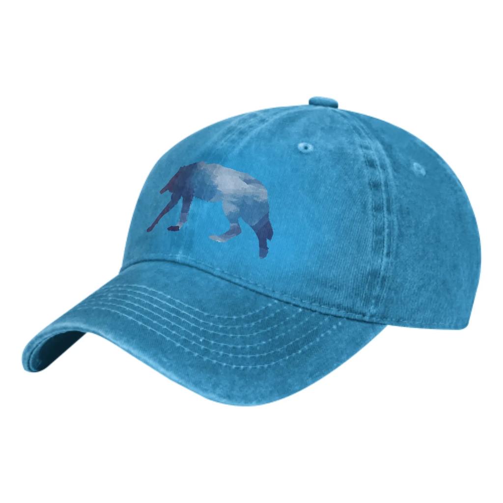 Blue Gradient Wolf Summer Classic Fashion Men Trucker Hat Cotton Breathable Women Cowboy Cap Outdoor Leisure Basketball Caps