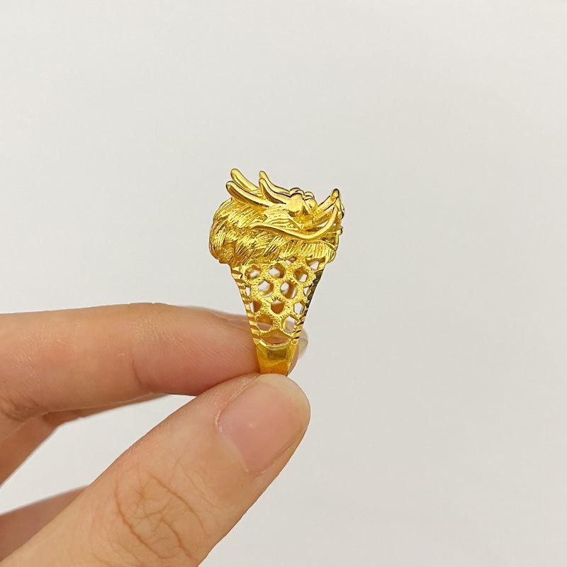 New Gold Store Same Style Men'S Open End Ring With Adjustable Faucet Beautiful Gift Jewelry9999 24K Real Gold