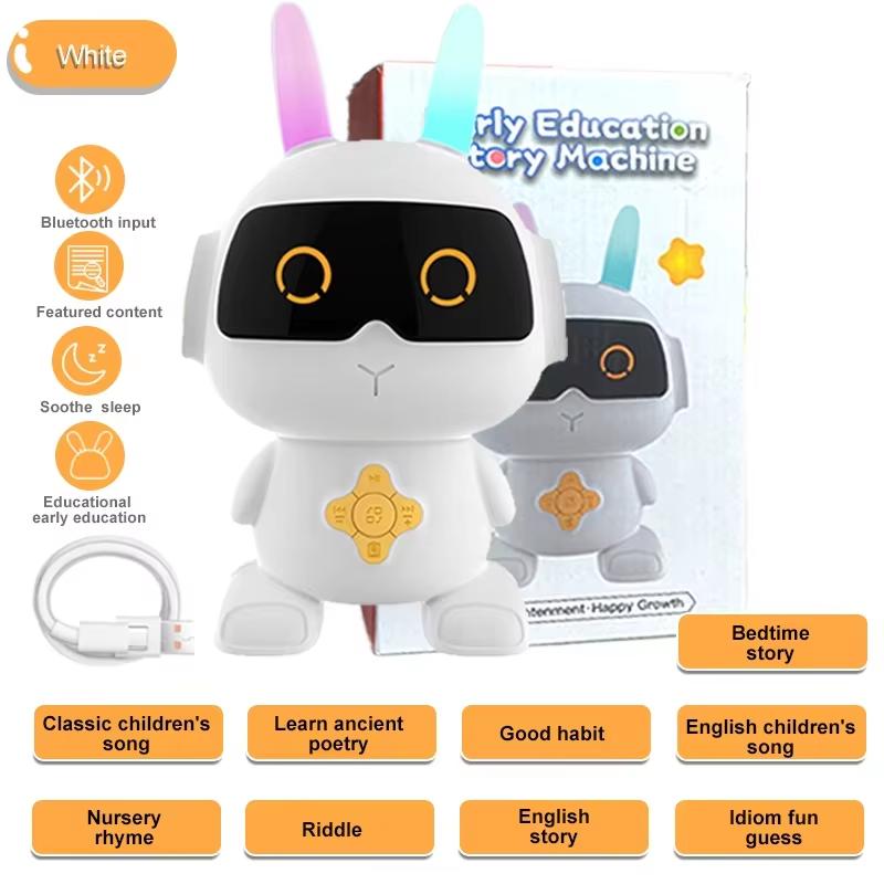 Rabbit Blue Tooth Speaker Education Baby Machine Song Early Education Story Toy Robots Baby Toys ai Songs ai toys for kids