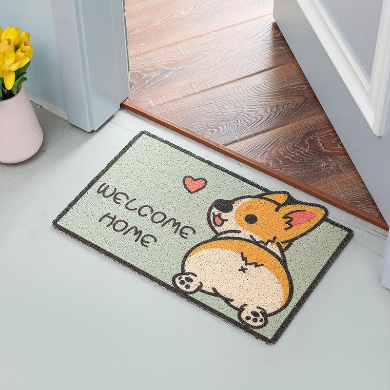 Cartoon Welcome Entrance Doormats Carpets Rugs for Home Bath Living Room Floor Stair Kitchen Hallway Non-Slip Cat Dog Pet Gamer