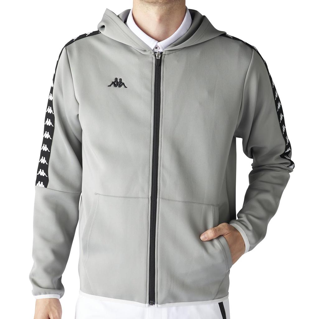 634402 Sweat Full Gray [Kappa] Men's Parka, Lightweight, Stretch, Zip,