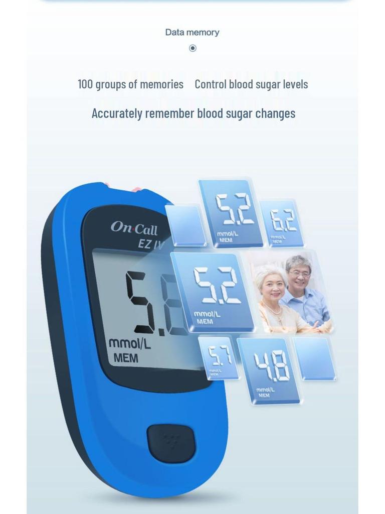 Aike Lingrui Blood Glucose Test Strips for Elderly Diabetes Detection