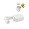 Strumento monouso per piercing all'orecchio in acciaio inossidabile Orecchini Fiore Farfalla Base Sfera con Pietra di Zircone Pistola per Orecchie monouso