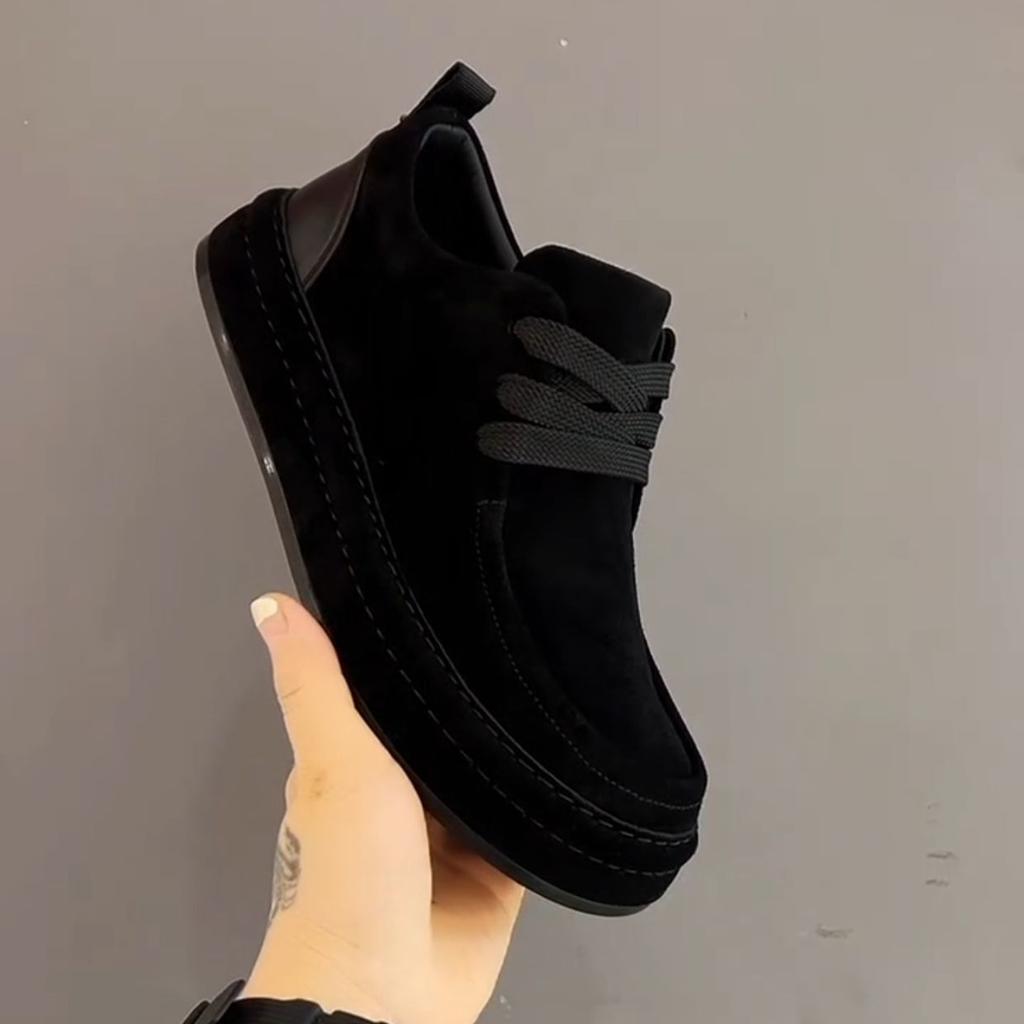 Men's Shoes 2026 Spring and Autumn Casual Men's Le Fu Shoes Trendy Leather Shoes Simple Retro Dad Bean Shoes Trendy Shoes