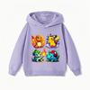 2026 Autumn Winter Cute Pikachu Printed Kids Hoodie Unisex Boys Girls Warm Casual Hooded Sweatshirt