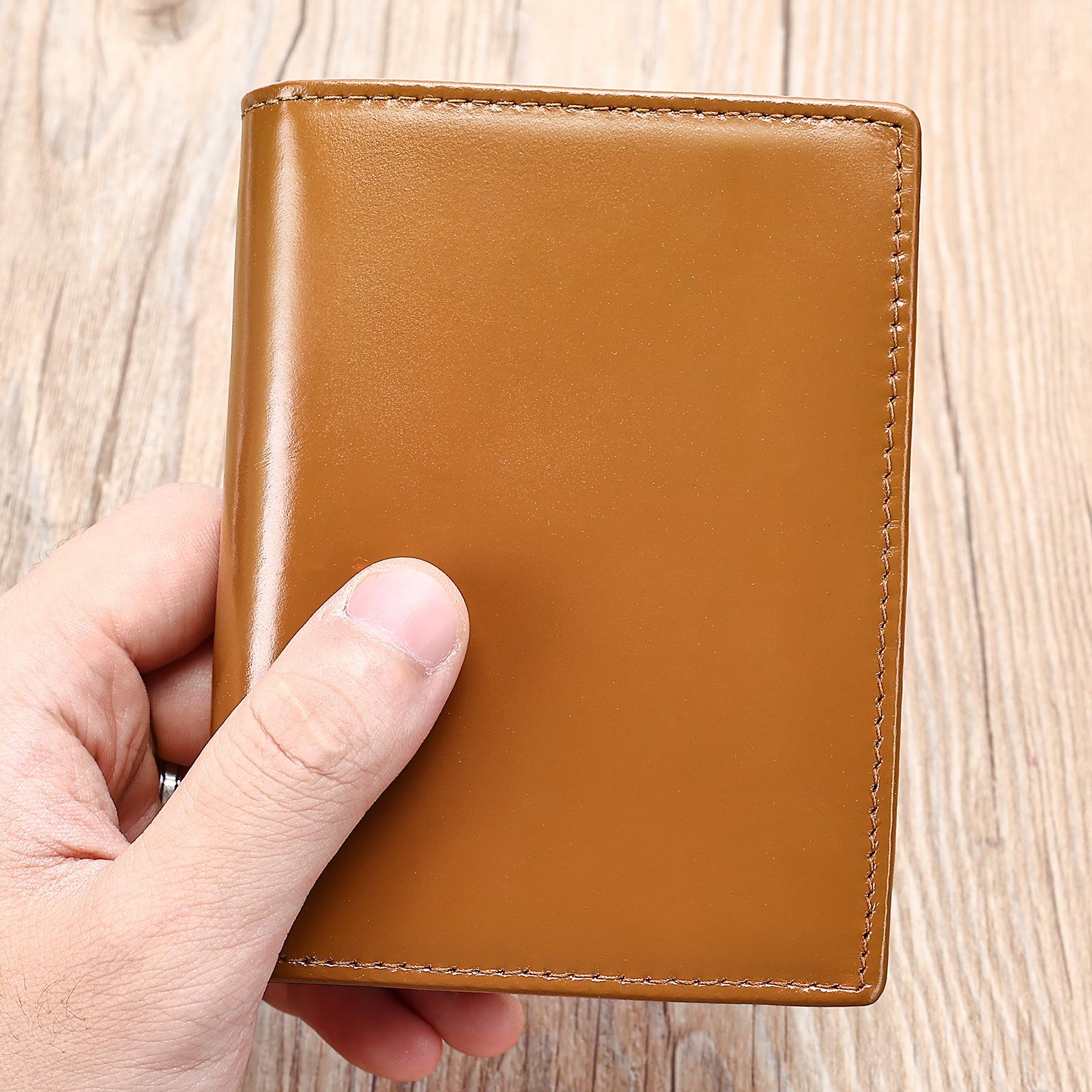 

Мужской кошелек из натуральной кожи с зажимом для денег и защитой от кражи, винтажный кошелек из коровьей кожи с изображением головы коричневый